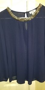 Blue long sleeve blouse